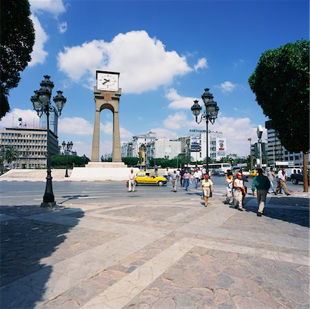 Place du 7 Novembre Tunis, Tunisia, Africa Foto de stock - Con derechos protegidos, Código: 700-00349978