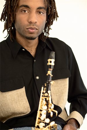simsearch:700-00349990,k - Man Holding Soprano Saxophone Stock Photo - Rights-Managed, Code: 700-00349994