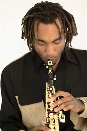 simsearch:700-00349990,k - Man Playing Soprano Saxophone Stock Photo - Rights-Managed, Code: 700-00349993