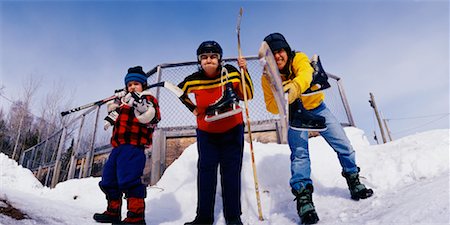 Women and Boy with Hockey Gear Foto de stock - Con derechos protegidos, Código: 700-00341286