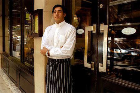 recoleta district - Waiter Outside Restaurant Foto de stock - Con derechos protegidos, Código: 700-00342428