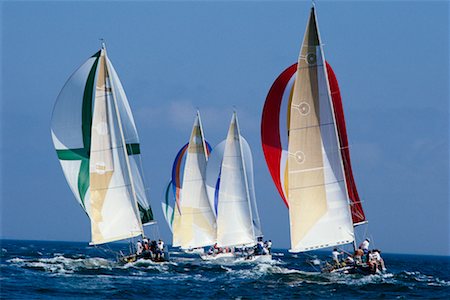 sailboat racing - Sailboat Racing, St Petersburg, Florida, USA Stock Photo - Rights-Managed, Code: 700-00342449
