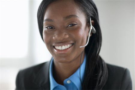 Portrait of Businesswoman with Headset Stock Photo - Rights-Managed, Code: 700-00342885