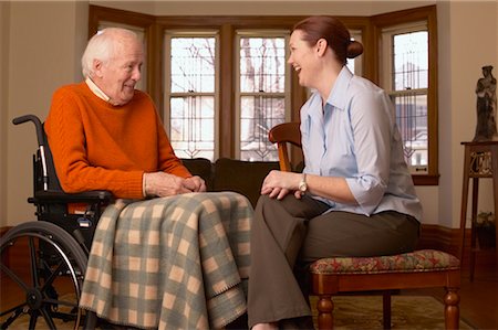 father and daughter discuss adult not children - Care Giver Stock Photo - Rights-Managed, Code: 700-00343131