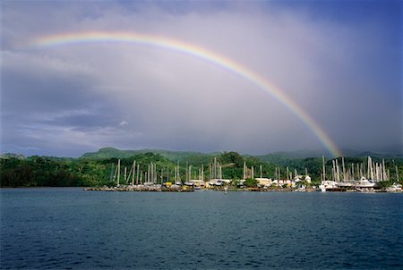 simsearch:700-00424633,k - Rainbow Over Raiatea Marina, French Polynesia Stock Photo - Rights-Managed, Code: 700-00343463