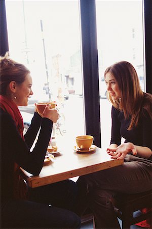 friends advice two female - Women at Cafe Stock Photo - Rights-Managed, Code: 700-00357123