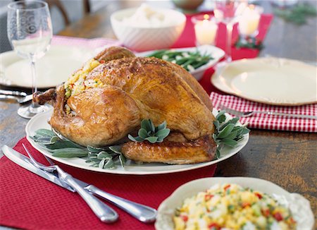 simsearch:600-03508837,k - Roast Turkey Stock Photo - Rights-Managed, Code: 700-00357266