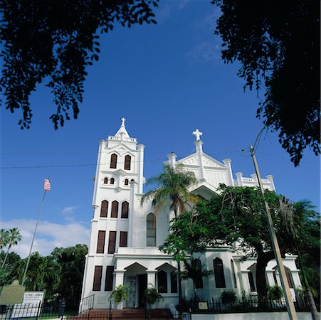florida keys - St. Paul's Episcopal Church Key West, Florida, USA Foto de stock - Con derechos protegidos, Código: 700-00357851
