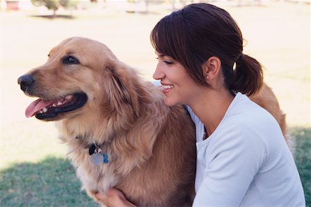 simsearch:700-00095769,k - Woman with her Dog Stock Photo - Rights-Managed, Code: 700-00350286
