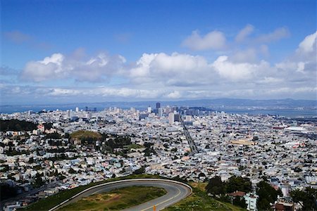 San Francisco from Twin Peaks California, USA Stock Photo - Rights-Managed, Code: 700-00350372