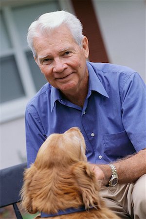 simsearch:700-00267796,k - Man Petting His Dog Stock Photo - Rights-Managed, Code: 700-00350620