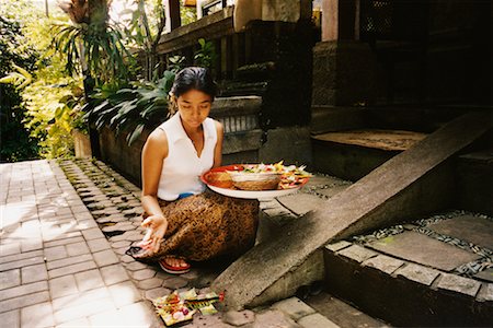 Woman with Offerings Ubud, Bali, Indonesia Stock Photo - Rights-Managed, Code: 700-00364305