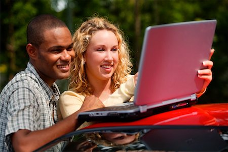 Couple Using Laptop Computer Stock Photo - Rights-Managed, Code: 700-00366106