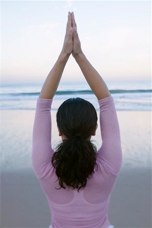 simsearch:700-00185829,k - Woman Doing Yoga on Beach Stock Photo - Rights-Managed, Code: 700-00366173