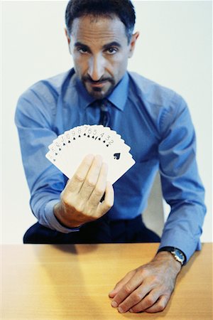 pik - Kaufmann mit Spielkarten Stockbilder - Lizenzpflichtiges, Bildnummer: 700-00367557