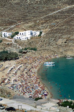 paradise beach mykonos - Paradise Beach Mykonos, Greece Foto de stock - Con derechos protegidos, Código: 700-00367811