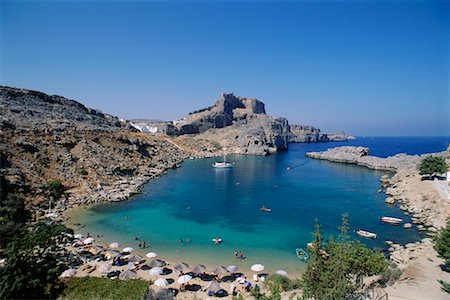 St. Paul's Bay Lindos, Rhodes, Greece Stock Photo - Rights-Managed, Code: 700-00367834