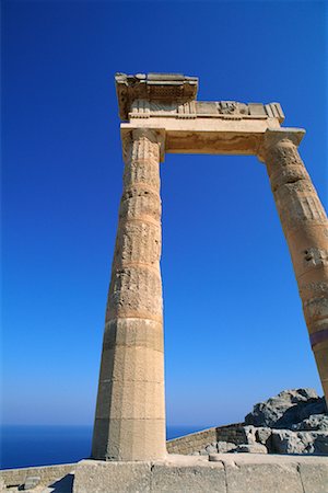 simsearch:6119-08126542,k - Temple of Athena Acropolis, Lindos, Rhodes Greece Stock Photo - Rights-Managed, Code: 700-00367831