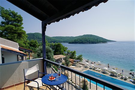 View of Sea from Balcony Skopelos Island, Greece Stock Photo - Rights-Managed, Code: 700-00368004