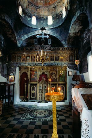 Monastère de Xaralambos l'île de Skiathos, Grèce Photographie de stock - Rights-Managed, Code: 700-00368009