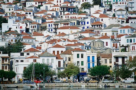 skopelos island - Buildings of Skopelos Island Greece Fotografie stock - Rights-Managed, Codice: 700-00368003