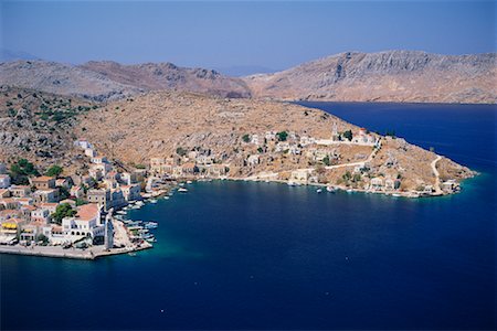 Vue d'ensemble du Port de l'île de Symi, Grèce Photographie de stock - Rights-Managed, Code: 700-00368019