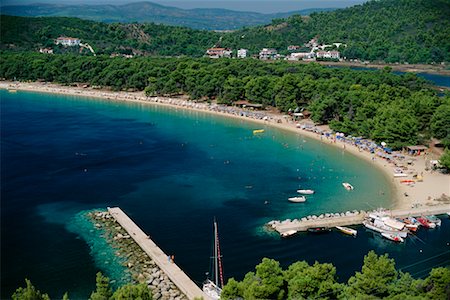 Koukounaries Beach l'île de Skiathos, Grèce Photographie de stock - Rights-Managed, Code: 700-00368011