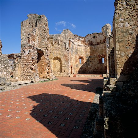 santo domingo - Ruins of Saint Francis Monastery Santo Domingo Dominican Republic Foto de stock - Con derechos protegidos, Código: 700-00361023