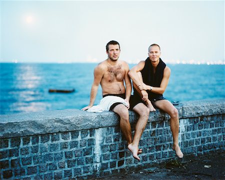 Portrait of Two Men Skovshoved Harbour, Denmark Stock Photo - Rights-Managed, Code: 700-00361270