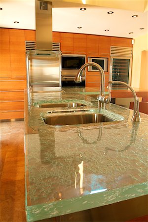 stainless refrigerator - Kitchen, Habitat 67 Complex, Montreal, Quebec, Canada Stock Photo - Rights-Managed, Code: 700-00361662