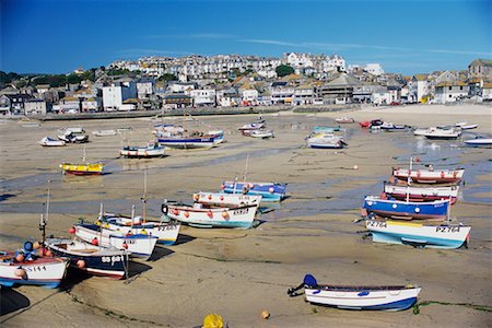 fishing village england - Fishing Boats at Low Tide Saint Ives, Cornwall, England Stock Photo - Rights-Managed, Code: 700-00361771