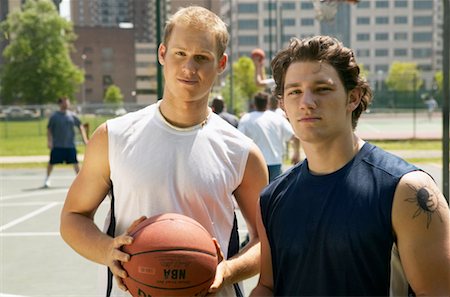 simsearch:700-00561360,k - Portrait of Men on Basketball Court Stock Photo - Rights-Managed, Code: 700-00362154