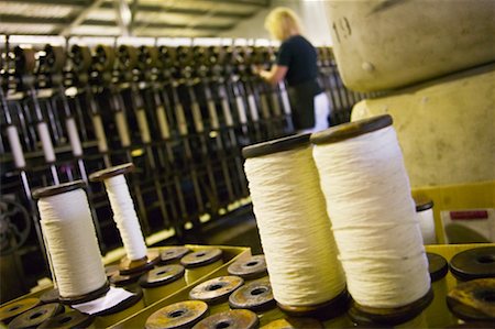 Woman Working in Wool Mill Stock Photo - Rights-Managed, Code: 700-00363210