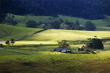 Overview of Farmland in Valley Mystery Bay, New South Wales, Australia Stock Photo - Rights-Managed, Code: 700-00363228