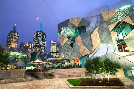 Federation Square Melbourne, Victoria, Australie Photographie de stock - Rights-Managed, Code: 700-00363272