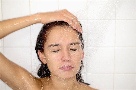 first nations women - Woman Showering Stock Photo - Rights-Managed, Code: 700-00363437