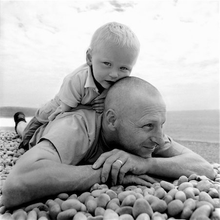 Father and Son on Beach Stock Photo - Rights-Managed, Code: 700-00363834