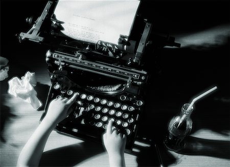 pictures of black and white writing letter - Person Typing Stock Photo - Rights-Managed, Code: 700-00378077
