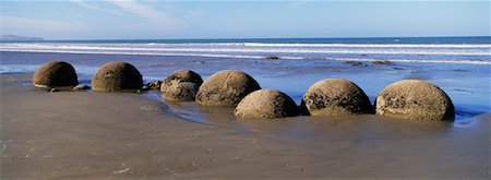 Moeraki Boulders sur Beach, Nouvelle-Zélande Photographie de stock - Rights-Managed, Code: 700-00371907