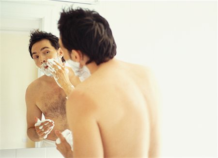 simsearch:700-00199902,k - Man Applying Shaving Cream Stock Photo - Rights-Managed, Code: 700-00371970