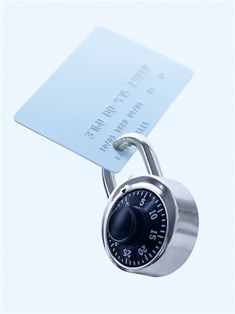 Credit Card and Lock Stock Photo - Rights-Managed, Code: 700-00372046