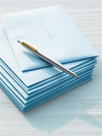 simsearch:600-02377944,k - Envelopes and a Pen Stock Photo - Rights-Managed, Code: 700-00372049