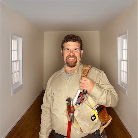 fat man with goatee - Portrait of Handyman Stock Photo - Rights-Managed, Code: 700-00404017