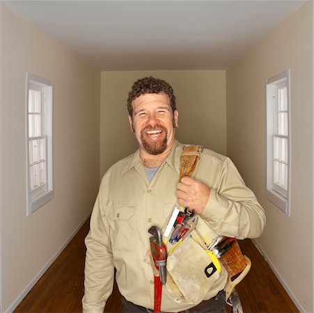 fat man with goatee - Portrait of Handyman Stock Photo - Rights-Managed, Code: 700-00404018