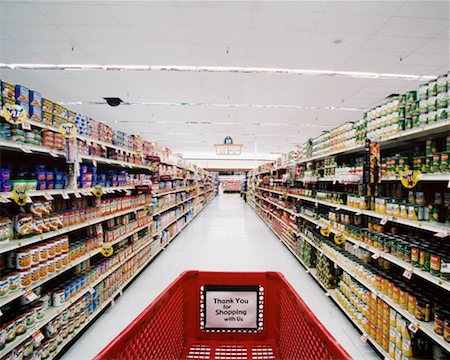 simsearch:700-00404117,k - Empty Shopping Cart in Grocery Store Stock Photo - Rights-Managed, Code: 700-00404113