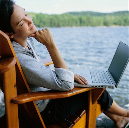 Woman with Laptop Stock Photo - Rights-Managed, Code: 700-00424461