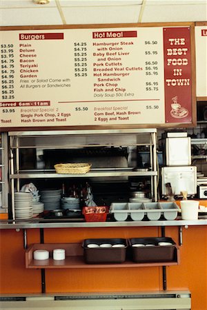 diner menu boards - Cafe Menu Sign Stock Photo - Rights-Managed, Code: 700-00424476