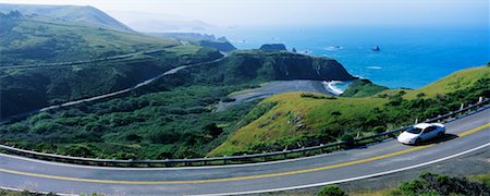 panoramic road drive - Car Driving along Pacific Coast Highway California, USA Stock Photo - Rights-Managed, Code: 700-00424595