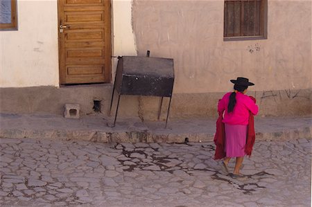 person standing back building street - Woman Walking in Street, Iruya, Salta Province, Argentina Stock Photo - Rights-Managed, Code: 700-00424954