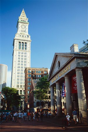 Quincy Market and Custom House Tower, Boston, Massachusetts, USA Stock Photo - Rights-Managed, Code: 700-00425028
